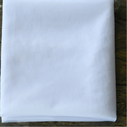 White tulle party veil fabric with smooth surface and soft drape