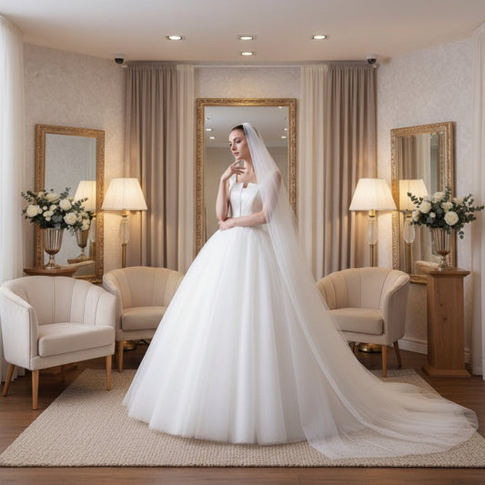 Cathedral bridal veil in white sheer tulle, plain cut edge, long flowing length